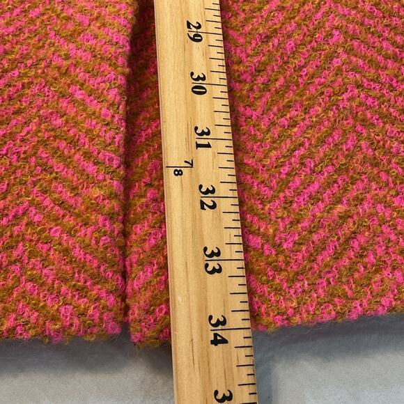 Boden Sienna Herringbone Coat Pink Tan Tweed Classic Fall Winter Topper Size 10 - Picture 6 of 8